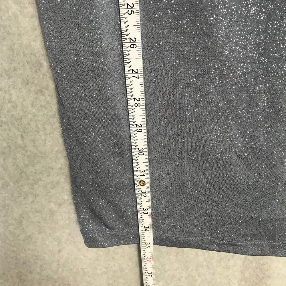 Cachet Dress Women 8 Gray Mini Drape Cape Back Glitter Rhinestone Cocktail Party - Picture 11 of 11